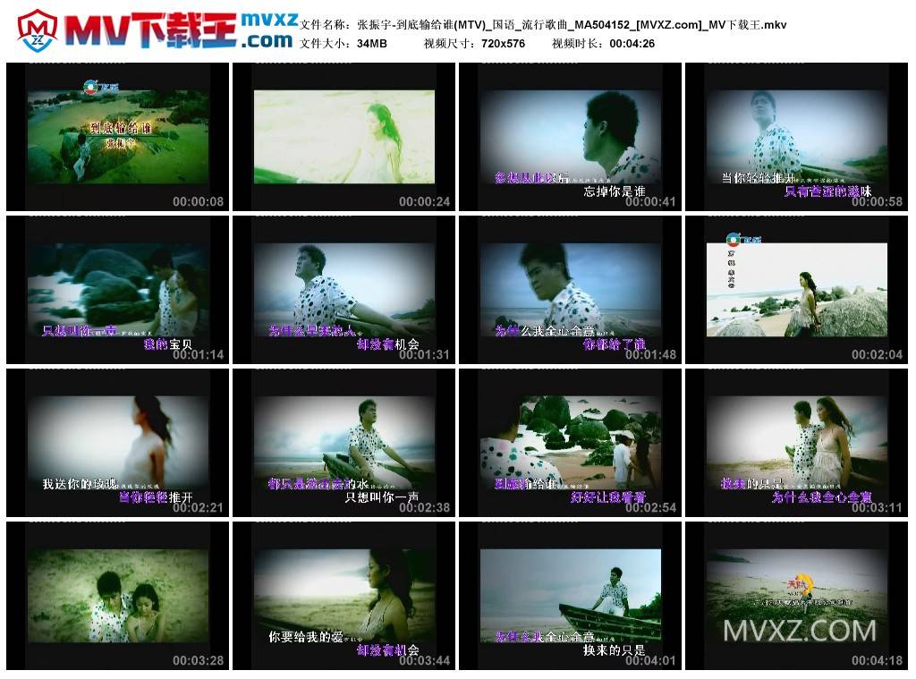 张振宇-到底输给谁(MTV)_国语_流行歌曲_MA504152